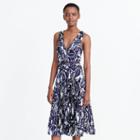 Ralph Lauren Lauren Graphic-print Pleated Dress Navy/ivory