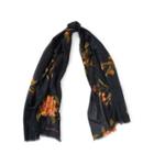 Ralph Lauren Floral Cotton-silk-blend Scarf Black/floral