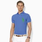 Polo Ralph Lauren Custom Fit Cotton Mesh Polo Scottsdale Blue