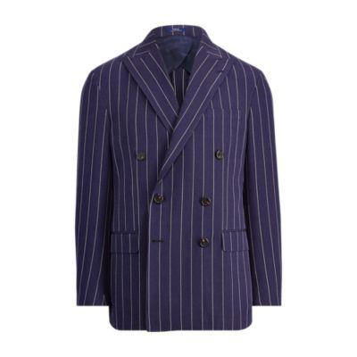 Ralph Lauren Morgan Striped Suit Jacket Navy And White