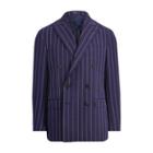 Ralph Lauren Morgan Striped Suit Jacket Navy And White