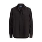 Ralph Lauren Silk Crepe Button-down Shirt Black