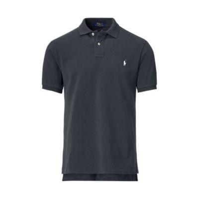 Ralph Lauren Cyo Custom-slim Fit Polo Shirt Dark Carbon