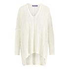 Ralph Lauren Silk V-neck Poncho Off White