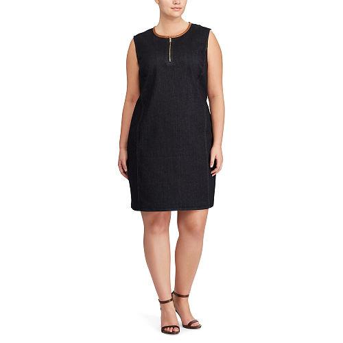 Ralph Lauren Lauren Woman Stretch Denim Sheath Dress