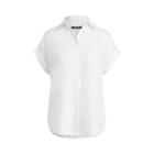 Ralph Lauren Linen Dolman-sleeve Shirt White