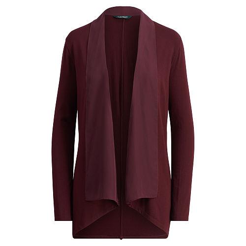 Ralph Lauren Lauren Chiffon-trim Open Cardigan