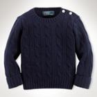Ralph Lauren Cable-knit Cashmere Sweater French Navy 24m