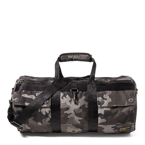 Polo Ralph Lauren Camo-print Military Duffel Bag Black/grey