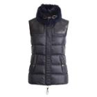 Ralph Lauren Taryn Shearling-collar Vest Dark Navy