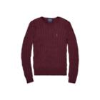 Ralph Lauren Cable-knit Cotton Sweater Aged Wine