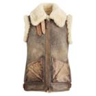 Ralph Lauren Shearling Full-zip Vest Brown