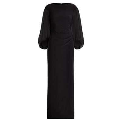 Ralph Lauren Jersey-georgette Gown Black/black