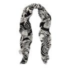 Polo Ralph Lauren Abstract Floral Silk Scarf Black/cream