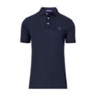 Ralph Lauren Custom Fit Piqu Polo Shirt Classic Chairman Navy