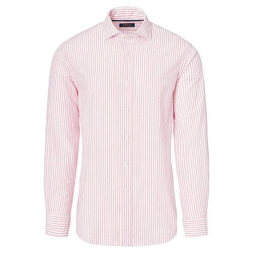 Polo Ralph Lauren Striped Cotton-linen Shirt Pink/white
