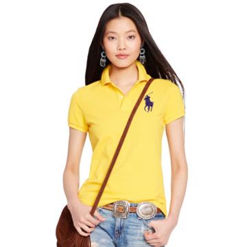 Polo Ralph Lauren Skinny-fit Big Pony Polo Shirt Golden Yellow