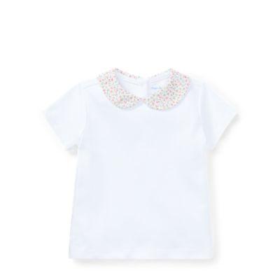 Ralph Lauren Floral-collar Cotton Top White 12m