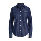 Ralph Lauren Indigo Chambray Western Shirt Renegade Blue Wash