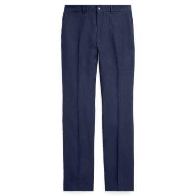 Ralph Lauren Straight Fit Linen Pant Spring Navy