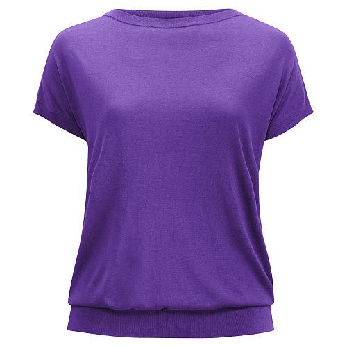 Ralph Lauren Lauren Woman Silk-blend Cap-sleeve Sweater Deep Lilac
