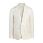 Ralph Lauren Houndstooth Silk Tuxedo Jacket White