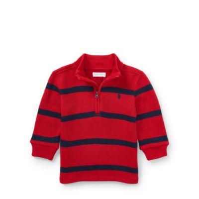 Ralph Lauren Striped French-rib Pullover Martin Red Multi 9m