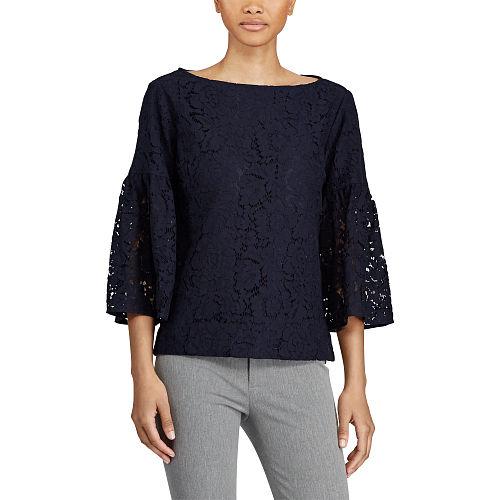 Ralph Lauren Lauren Lace Boatneck Top