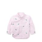 Ralph Lauren Striped Cotton Oxford Shirt Pink Multi 6m