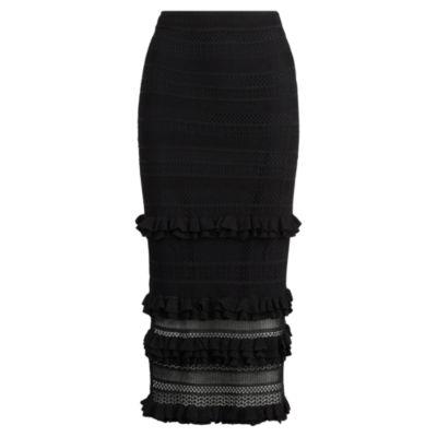 Ralph Lauren Pointelle-knit Maxiskirt Black