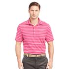 Ralph Lauren Polo Golf Striped Pima Lisle Polo Shirt Preppy Pink Heather/white
