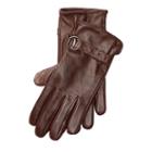 Ralph Lauren Lauren Belted Tech Leather Gloves Coffee
