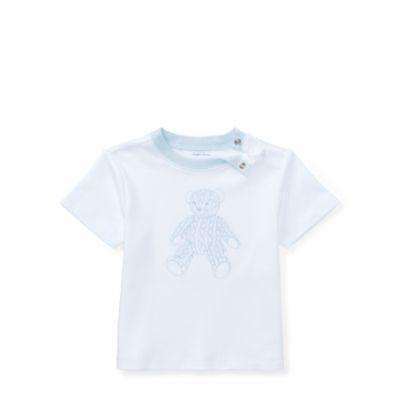 Ralph Lauren Bear Cotton Interlock T-shirt White 9m