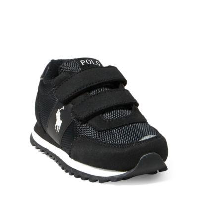 Ralph Lauren Zaton Faux-suede Ez Sneaker Black