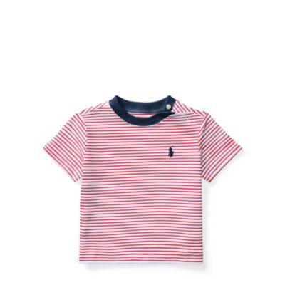 Ralph Lauren Striped Cotton Jersey T-shirt Red Flag/white 24m
