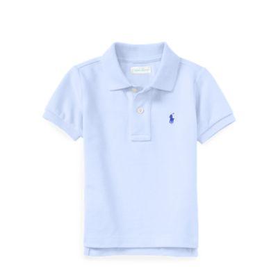 Ralph Lauren Cotton Mesh Polo Shirt Blue 3m