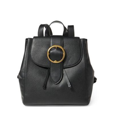 Ralph Lauren Pebble Leather Lennox Backpack Black