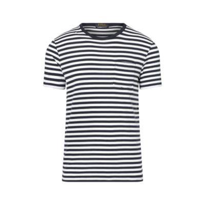 Ralph Lauren Custom Fit Cotton T-shirt Cruise Navy/white