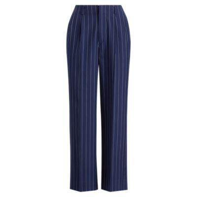 Ralph Lauren Kenley Striped Wool Pant Bright Navy/cream