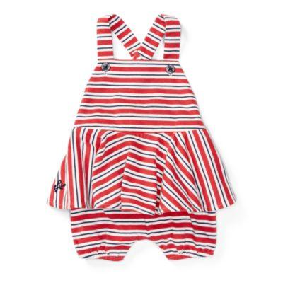 Ralph Lauren Striped Cotton Peplum Shortall Navy/red/white Multi 3m