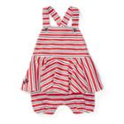 Ralph Lauren Striped Cotton Peplum Shortall Navy/red/white Multi 3m