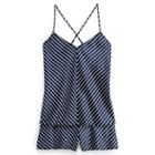 Ralph Lauren Lauren Striped Satin Sleep Short Set Spring Navy Stripe