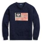 Polo Ralph Lauren Flag-patch Cotton Sweater Summer Navy