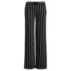 Ralph Lauren Striped Satin Wide-leg Pant Polo Black/cream