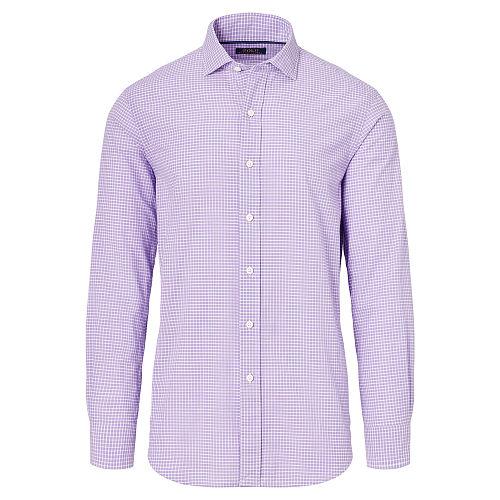 Polo Ralph Lauren Checked Cotton-linen Shirt Lavender/white