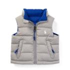 Ralph Lauren Reversible Quilted Down Vest Lt Grey Heather 18m
