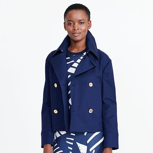 Ralph Lauren Lauren Cropped Cotton Jacket Navy