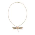 Ralph Lauren Dragonfly Brooch Necklace Gold