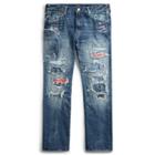 Ralph Lauren Hampton Relaxed Straight Jean Lincoln Repaired