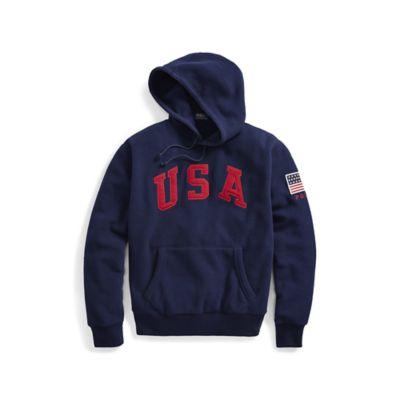 Ralph Lauren Americana Fleece Hoodie Cruise Navy